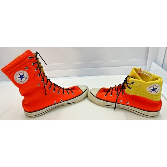 Vintage Converse Chuck Taylor All Star X-hi Fold-down Orange Sneakers 9 1/2